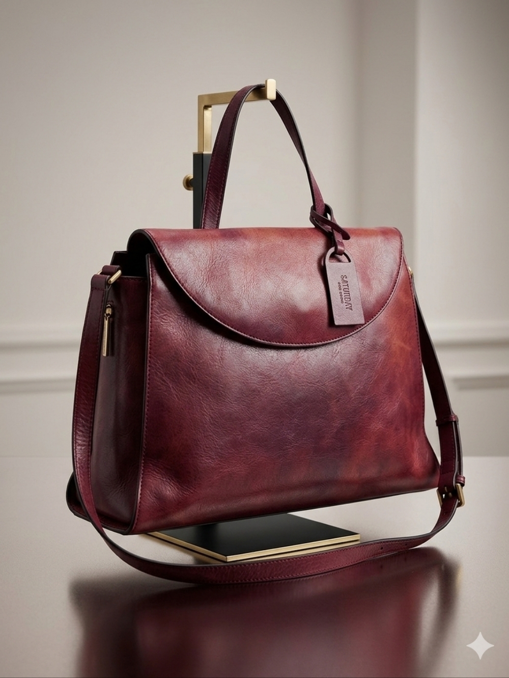 KATE SPADE SATURDAY WEEKENDER MERLOT WINE LARGE SATCHEL‎ BAG